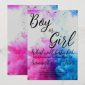 Invitation Fumée de garçon ou de fille Thème Baby Genre Revea (Devant / Derrière)