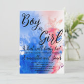 Invitation Fumée de garçon ou de fille Thème Baby Genre Revea (Debout devant)