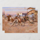 Invitation Fumée d'un. 45, 1908 par Charles Marion Russell (Devant / Derrière)