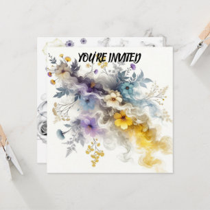 Invitation Fumée Florale : Beauté Délicate aux Teintes Vibran