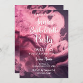 Invitation Fumée rose Bachelorette (Devant / Derrière)