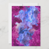 Invitation Fumée rose bleu Fête de la révélation de genre (Dos)