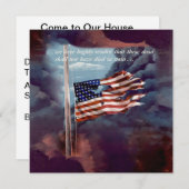 Invitation Fumée tombée mais pas oubliée et drapeau déchiré (Devant / Derrière)