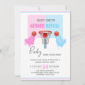 Invitation Fumer Basketball Sport Bébé Genre Révéler (Devant)