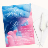 Invitation Fumer Bleu et rose bébé Fête de la révélation de g