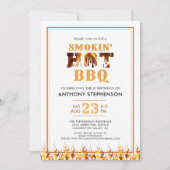 Invitation Fumeur de barbecue d'anniversaire fête d'été (Devant)