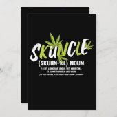 Invitation Fumeur de mauvaises herbes de l'oncle Funny Lover (Devant / Derrière)