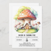 Invitation Fumigi des bois Whimsical Anniversaire (Devant / Derrière)