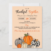 Invitation Fumpkin d'automne Merci ensemble (Devant)