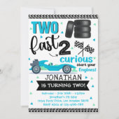 Invitation Fun 2nd Birthday Race Car Driver (Devant)