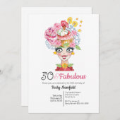 Invitation Fun 50 & Fabuleux Lady Casquette Multi Rose (Devant / Derrière)
