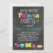 Invitation Fun Ado funky ou Tween Pajama Party (Devant)