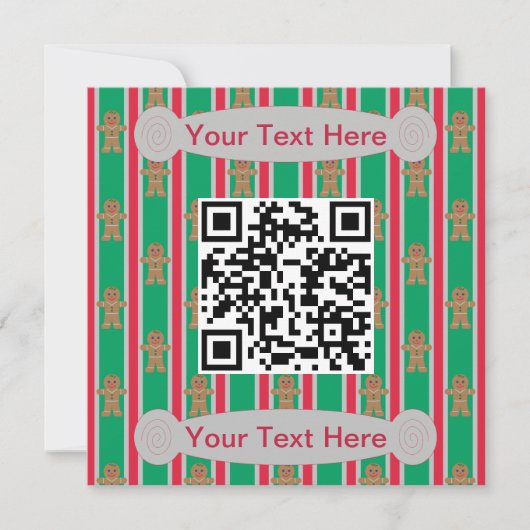 Invitation Fun and Fancy Christmas Gingbread Homme (Devant)