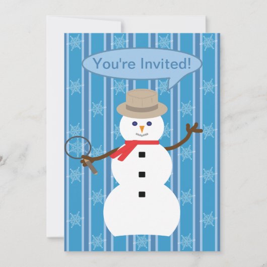 Invitation Fun and Fancy Christmas Snowman inspecteur (Devant)