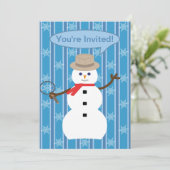 Invitation Fun and Fancy Christmas Snowman inspecteur (Debout devant)