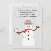 Invitation Fun and Fancy Christmas Snowman inspecteur (Dos)