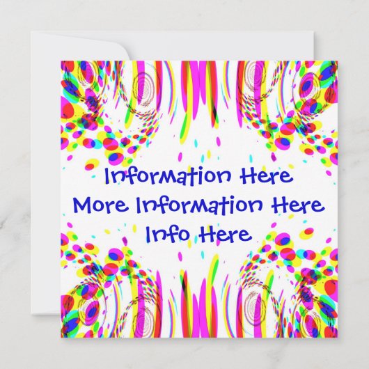 Invitation Fun anniversaire coloré !Invitation (Dos)