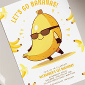 Invitation Fun Anniversaire de Bananes