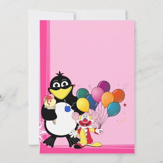 Invitation Fun anniversaire de enfant (Dos)