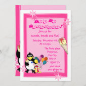 Invitation Fun anniversaire de enfant (Devant / Derrière)