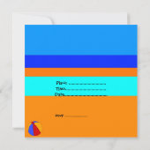 Invitation Fun Anniversaire de enfant Party Beach (Dos)