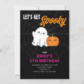 Invitation Fun Anniversaire d'Halloween Éffrayants (Devant)
