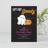 Invitation Fun Anniversaire d'Halloween Éffrayants (Debout devant)