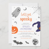 Invitation Fun Anniversaire Éffrayant pour Halloween (Devant)