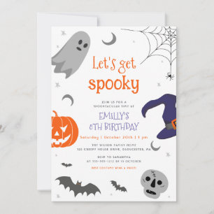 Invitation Fun Anniversaire Éffrayant pour Halloween