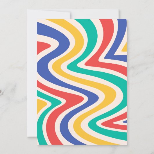 Invitation Fun Anniversaire fête coloré ballons (Dos)