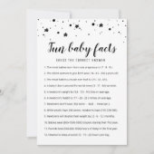 Invitation Fun Baby Facts Jeu avec réponses Baby shower Card (Devant)