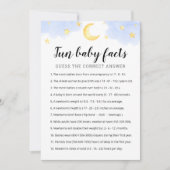 Invitation Fun Baby Facts Jeu avec réponses Baby shower Card (Devant)