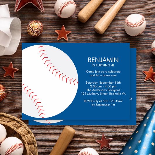 Invitation Fun Baseball Theme Anniversaire