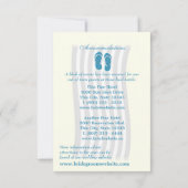 Invitation Fun Beach Flip Flops Blue Wedding Intinerary (Dos)