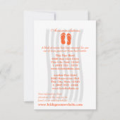Invitation Fun Beach Flip Flops Orange Wedding Intinerary (Dos)