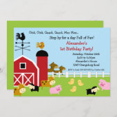 Invitation Fun Birthday Party (Devant / Derrière)