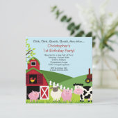 Invitation Fun Birthday Party (Debout devant)