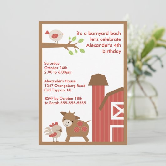 Invitation Fun Birthday Party (Debout devant)