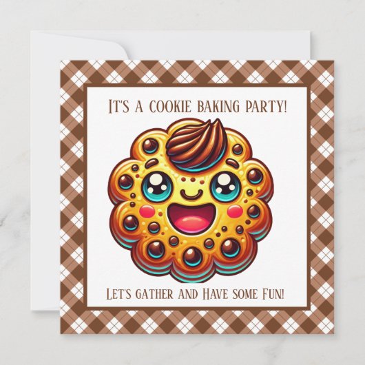 Invitation Fun biscuit pâtisserie (Devant)