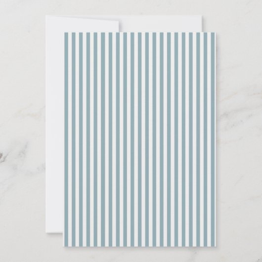 Invitation Fun Blue and White Stripe Gradupe Party (Dos)