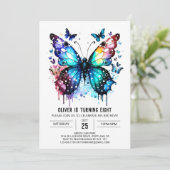 Invitation Fun Blue Butterfly Boy (Debout devant)