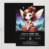 Invitation Fun Boho Fairy Anniversaire (Devant / Derrière)