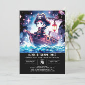 Invitation Fun Boho Pirate Anniversaire (Debout devant)