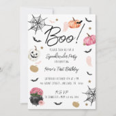 Invitation Fun Boo ! Spooktacular Halloween fête d'anniversai (Devant)