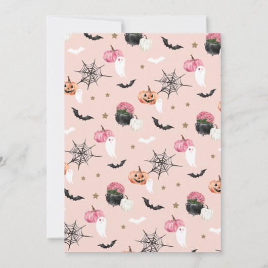 Invitation Fun Boo ! Spooktacular Halloween fête d'anniversai (Dos)