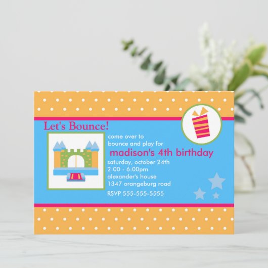 Invitation Fun Bounce House (Debout devant)