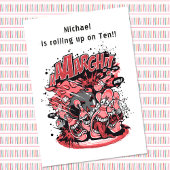 Invitation Fun Bowling Anniversaire Personnages de fête