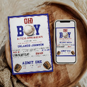 Invitation Fun Boy Baseball Baby Shower | Custom Sports Party