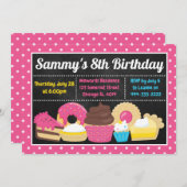 Invitation Fun Cakes and Traitements Anniversaire (Devant / Derrière)