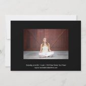 Invitation Fun Calligraphy Photo Black Graduation Party (Dos)